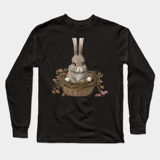 Easter Bunny in a basket Long Sleeve T-Shirt